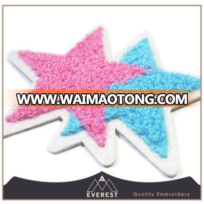 Custom chenille embroidery badge / patch -twin star