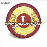 Quality custom lion logo club embroidery patches for souvenirs