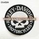 Best selling embroidery motorcycle biker patches, embroidery skull iron on patches