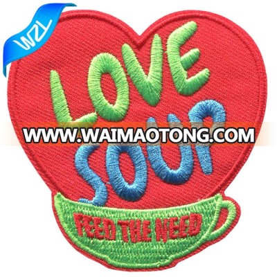 Food Clothing Custom Embroidery Badges