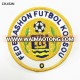 Iron on custom soccer name logo sport fabric patch and badge for uniform clothing